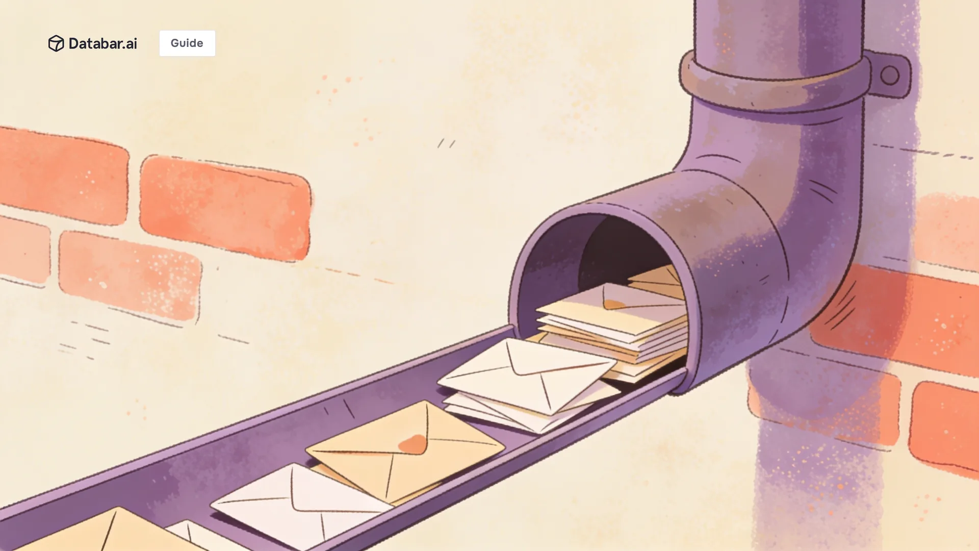 Illustration of envelopes in a duct mostly diverted into a side chute before reaching the opening — Cold Email Deliverability Issues: Why Your Outreach Is Not Landing
