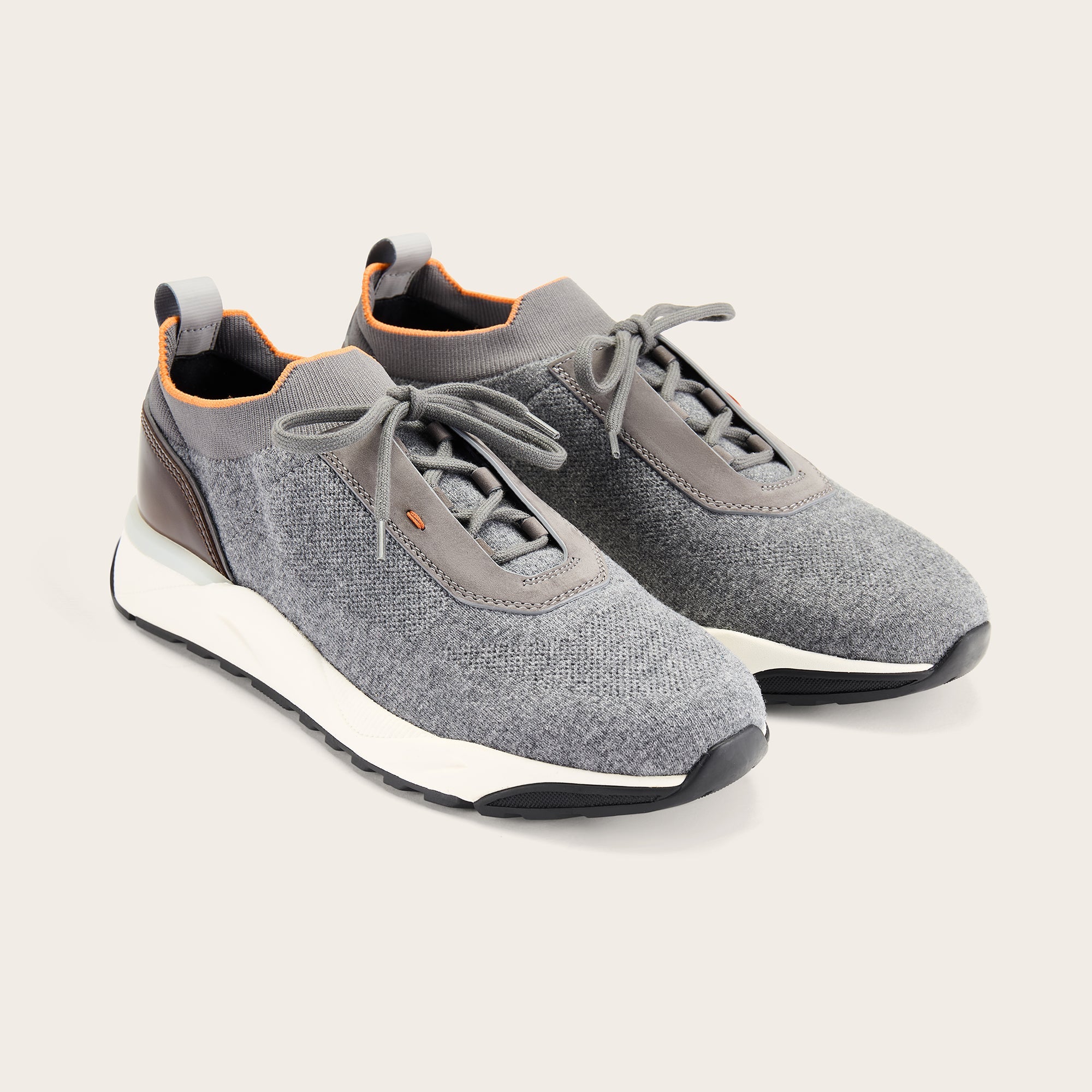 Men's Grey Knit Sneaker - Mandelli UK