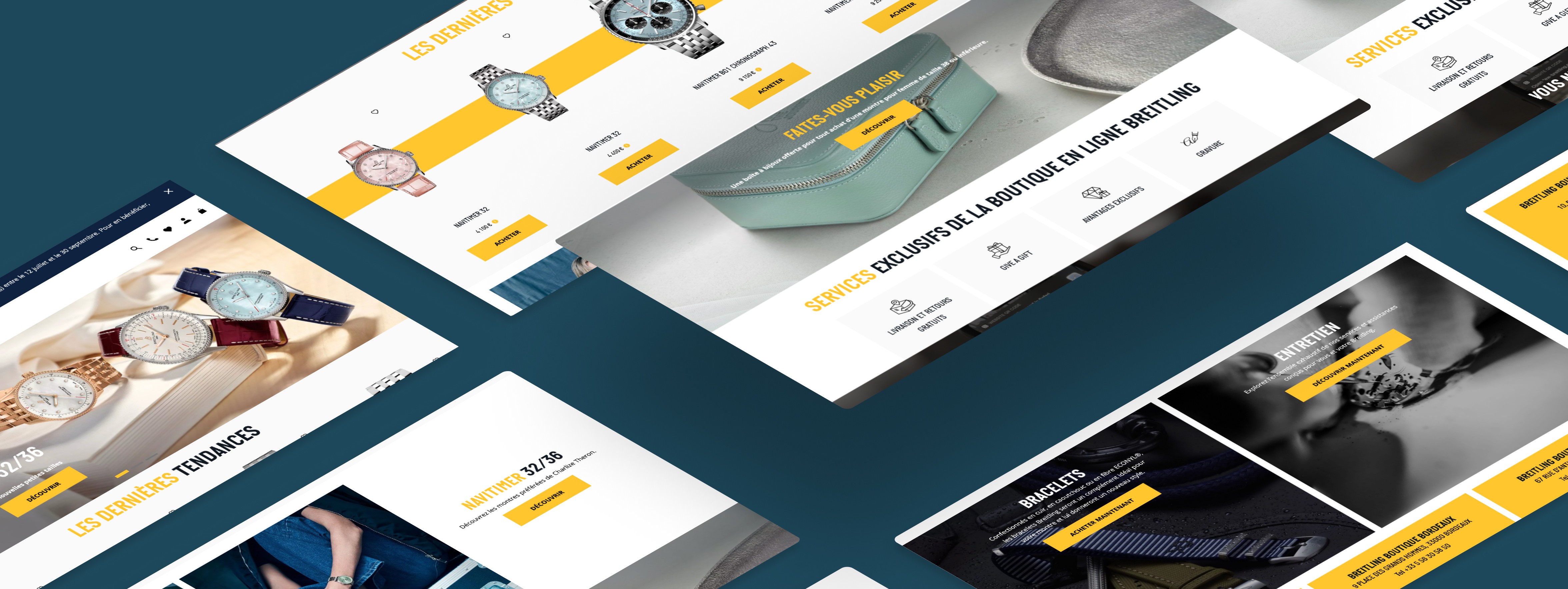 UX UI pages desktop site e commerce Breitling