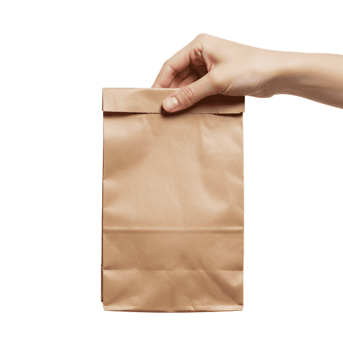 Kraft paper bag mockup for take away