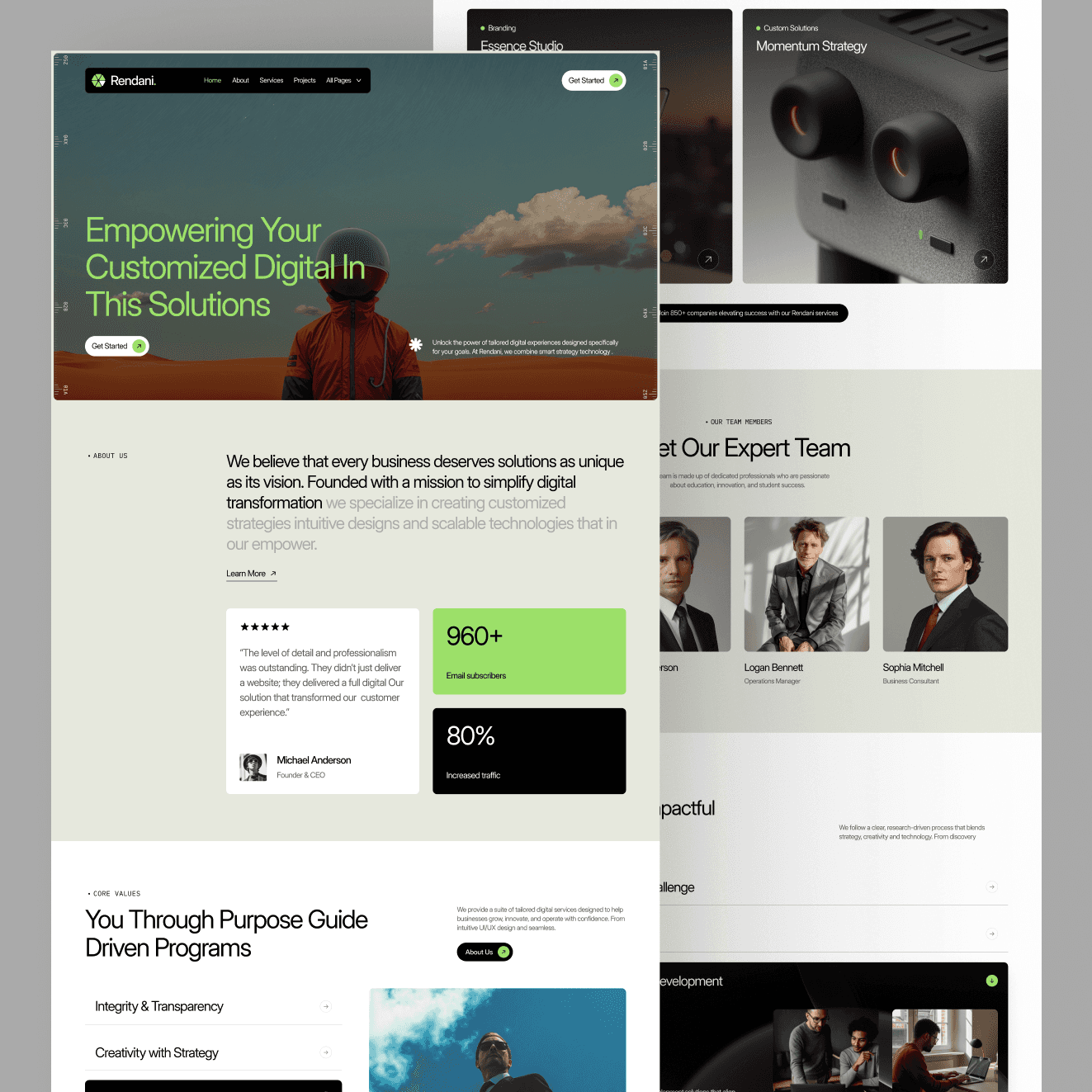 framer design agency template