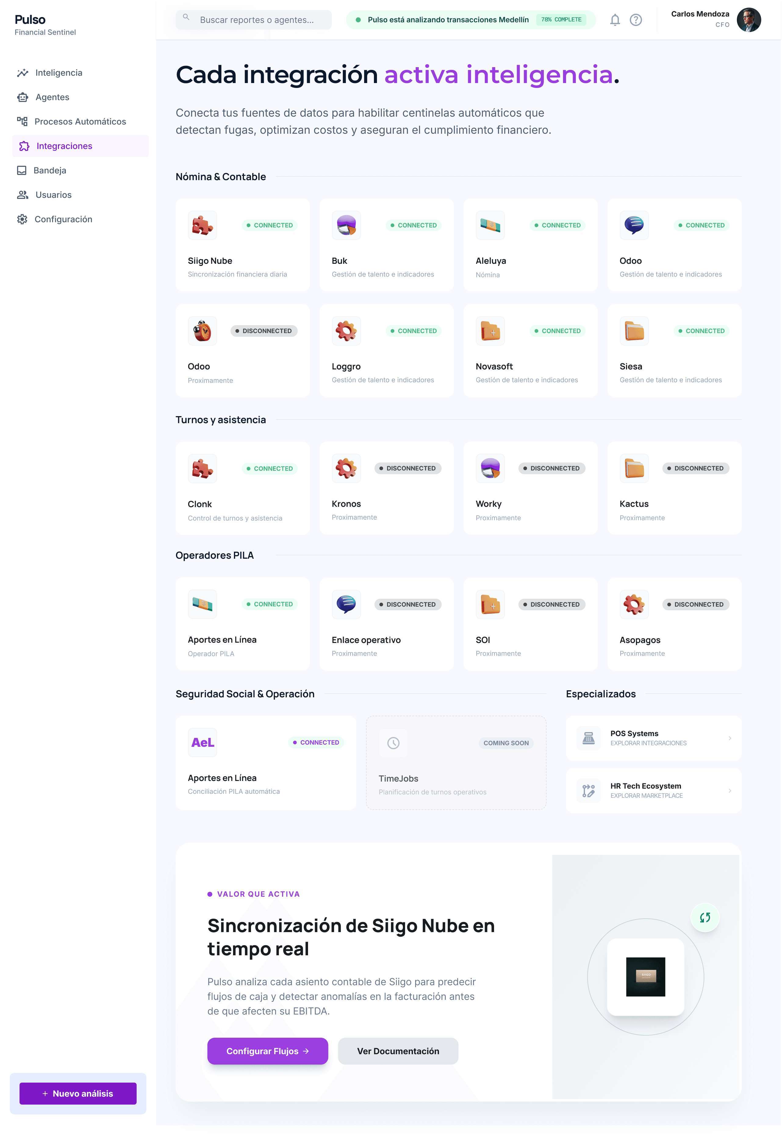 Integraciones de Pulso IA