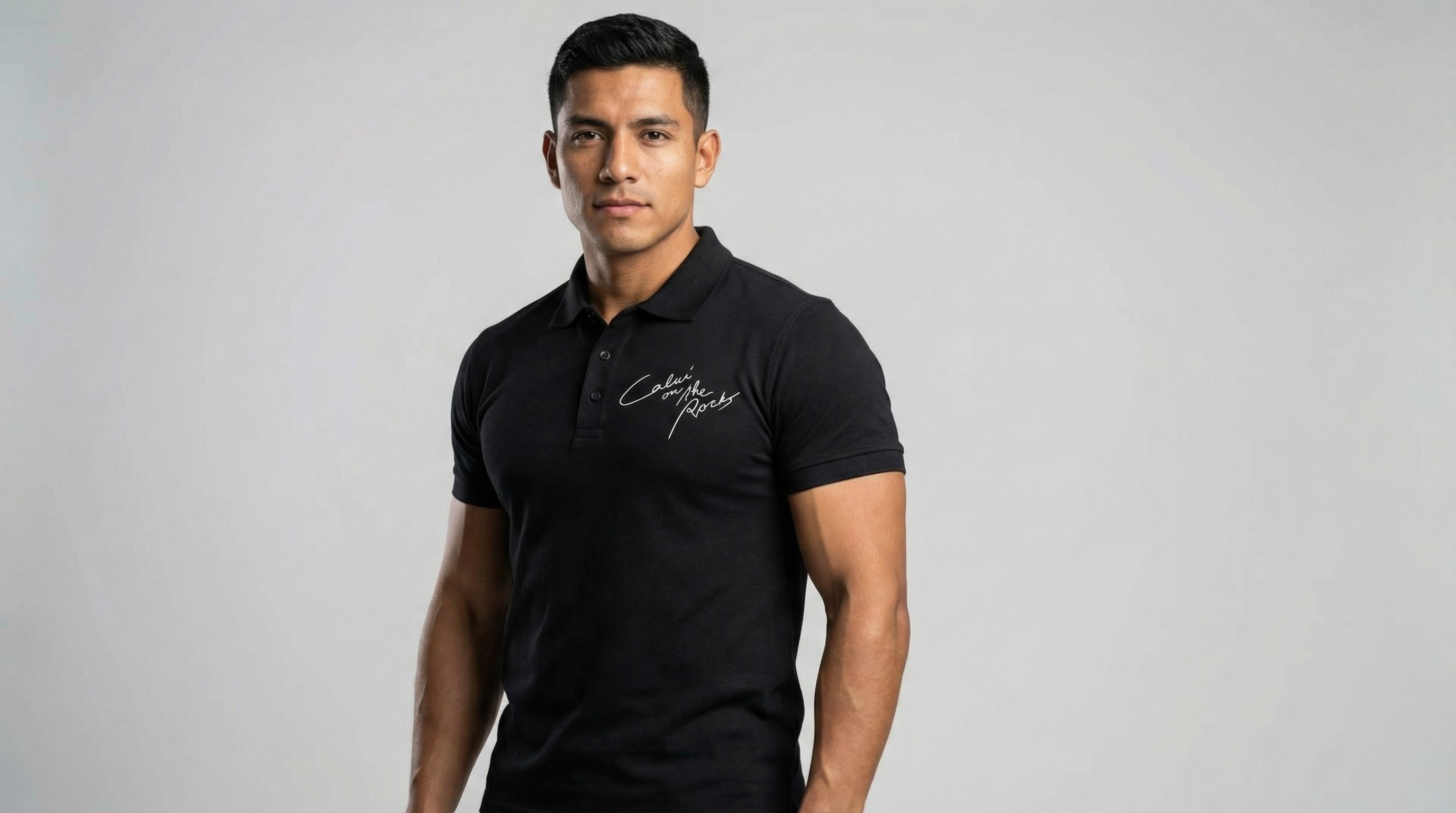 Young woman in orange shirt against blue sky