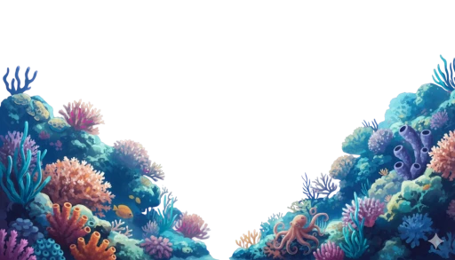 Coral illustration done with acryll paint