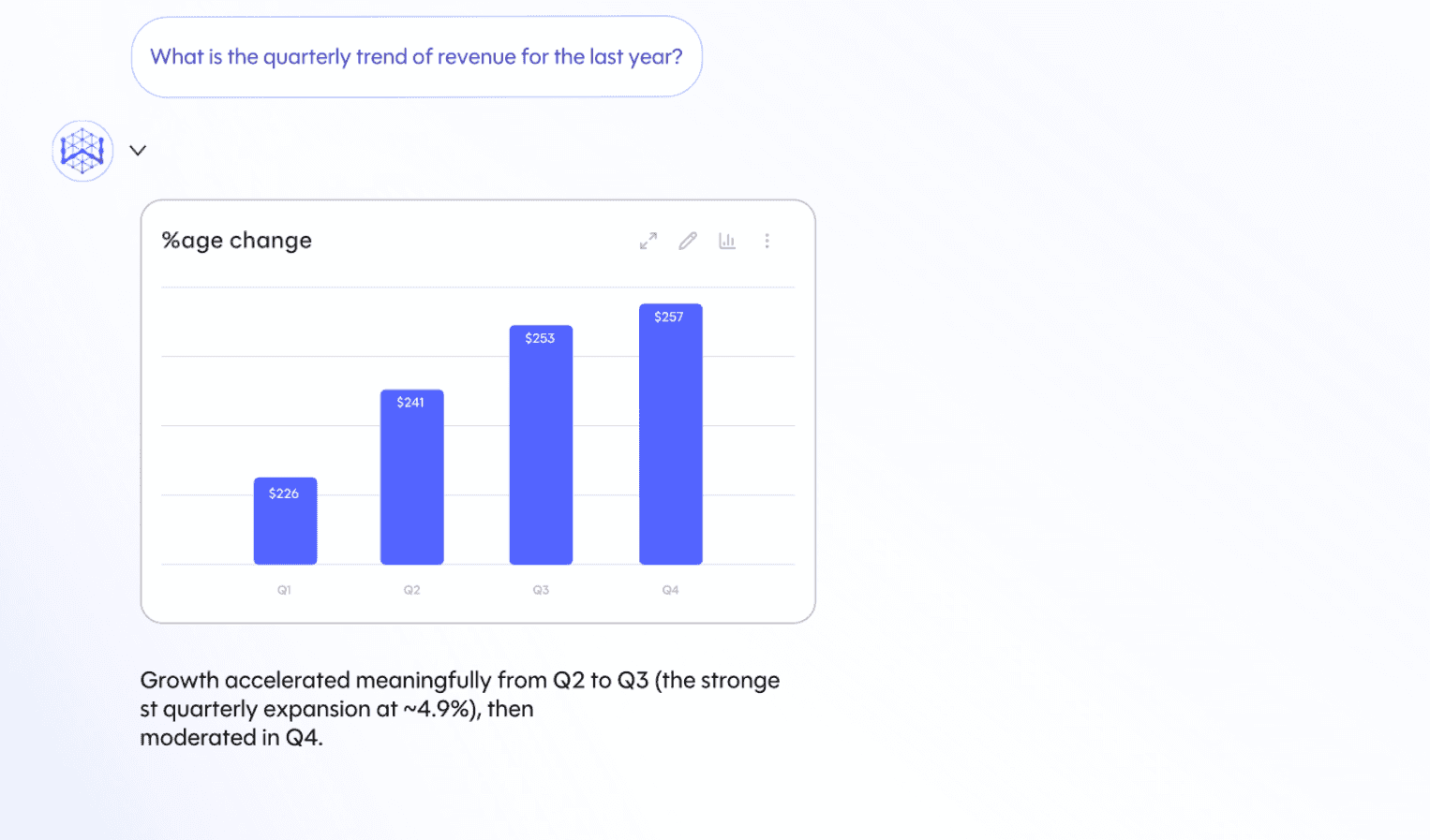 WisdomAI AI chat interface