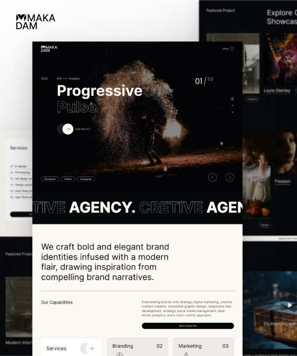 Makadam - Framer Template for Creative Portfolio Website