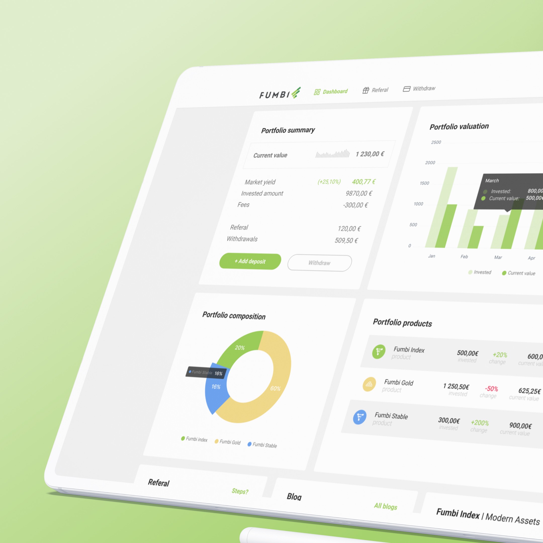 Image from Fumbi project – cryptocurrency investment app