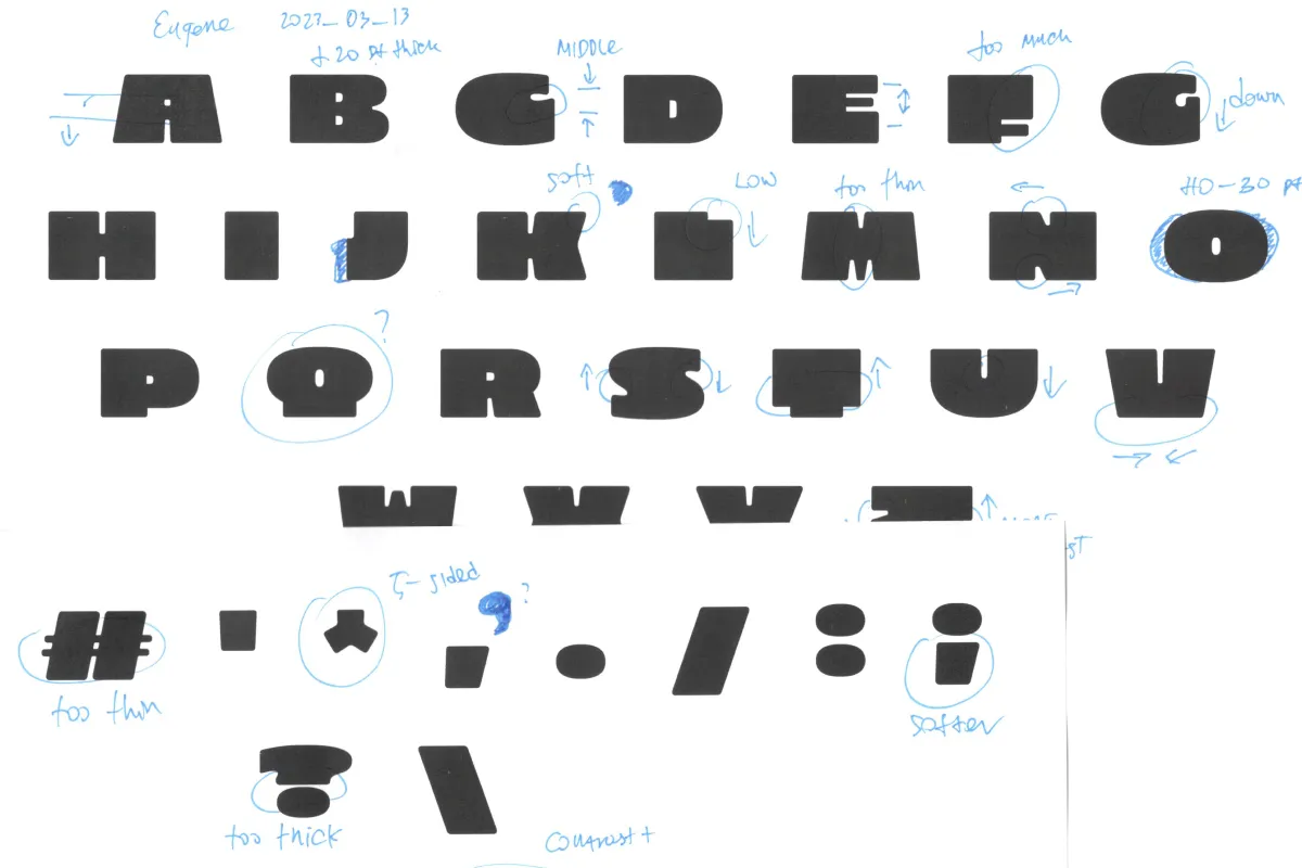 Gelatic corrected proof sheets