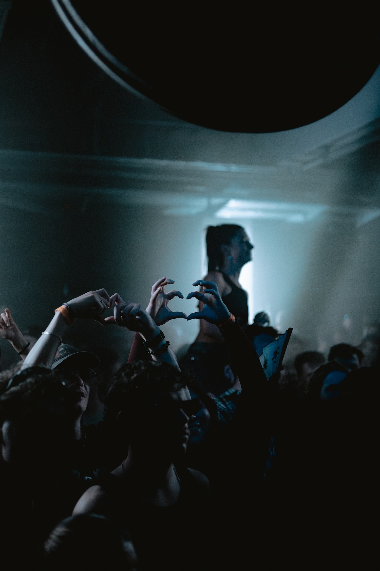Guitarist performing on stage in silhouette