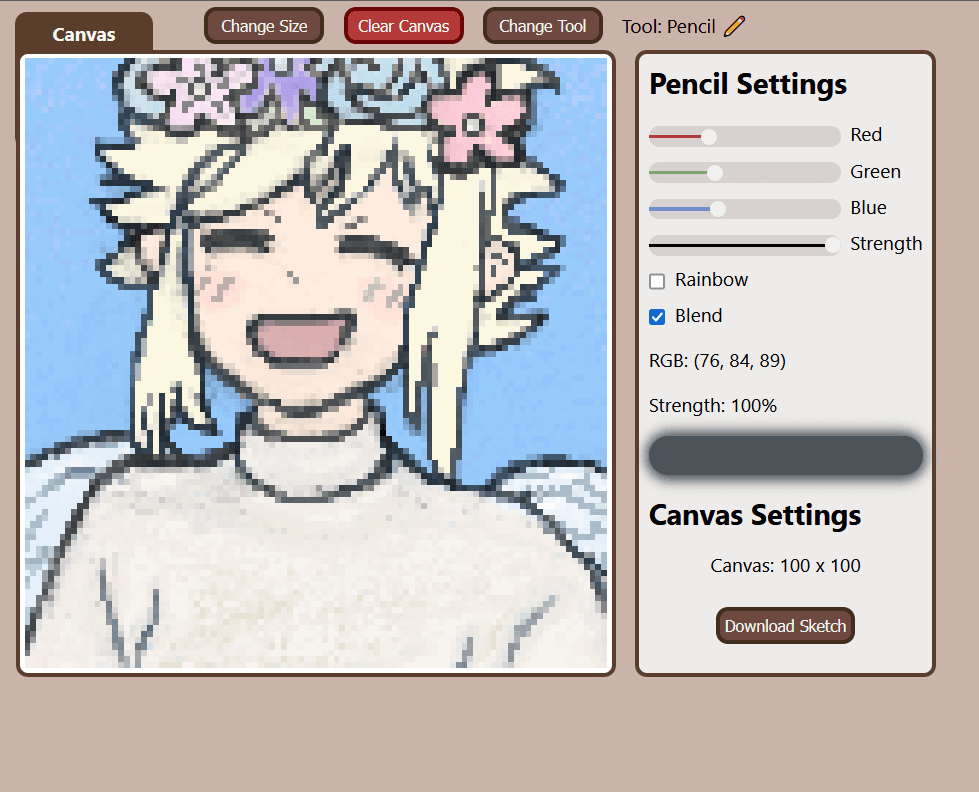 Homepage drawing of Basil