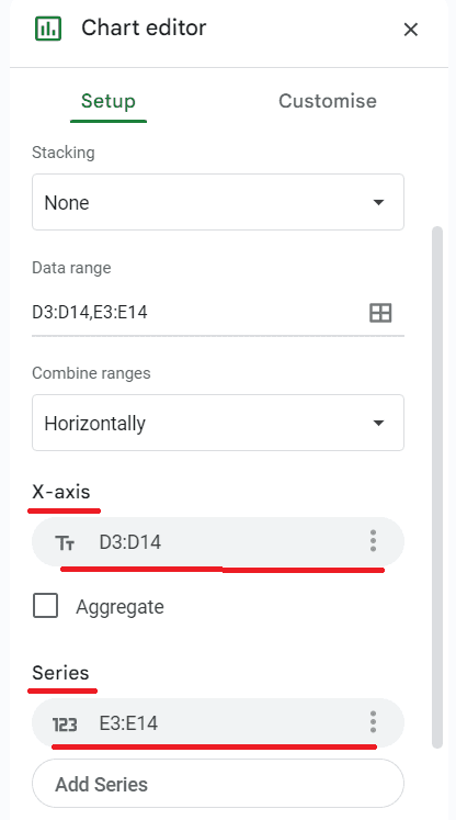 Chart Editor in Google Sheets