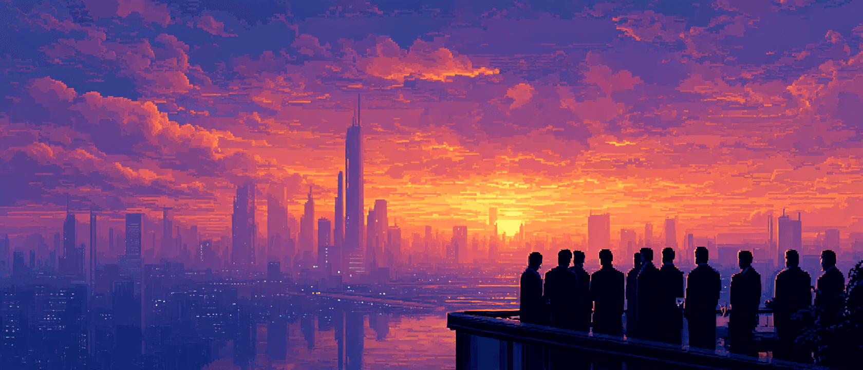 City Pixel background image