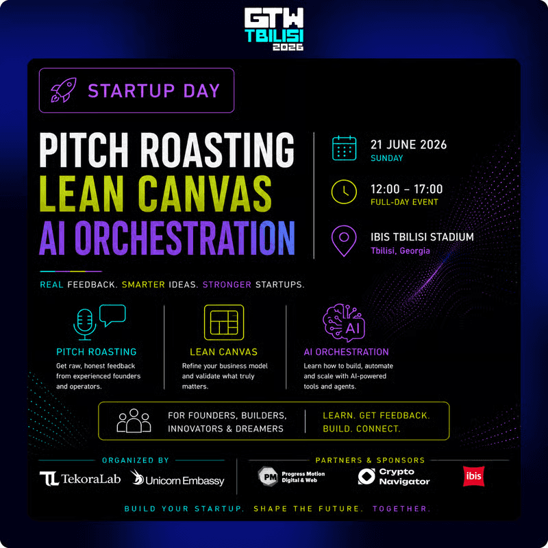 Startup Day: Pitch Roasting, Lean Canvas, AI Orchestration