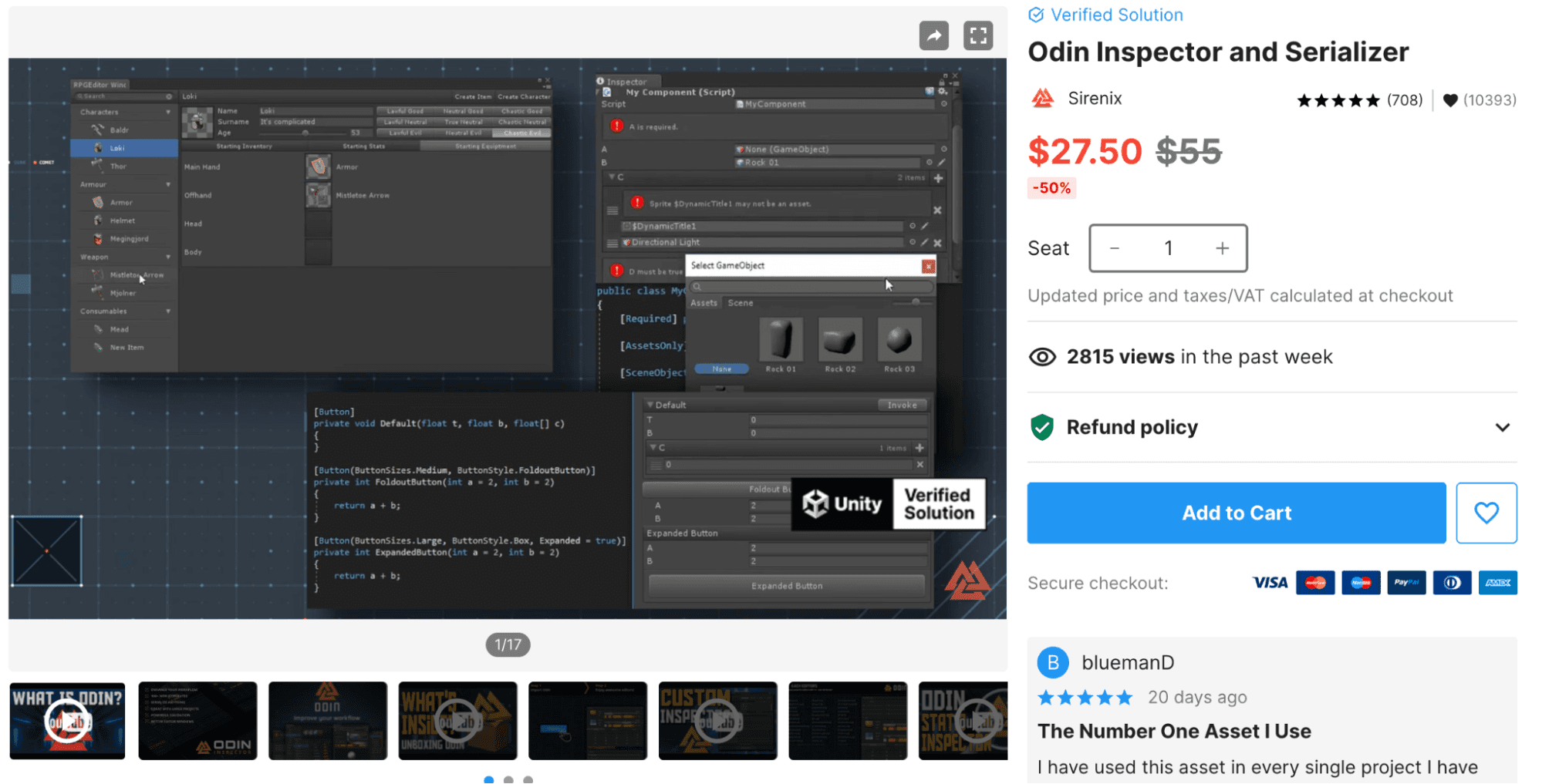 Odin Inspector allows you to create custom property drawers, organize your inspector with tabs, and add validation to your fields—all without writing extensive editor scripts. 