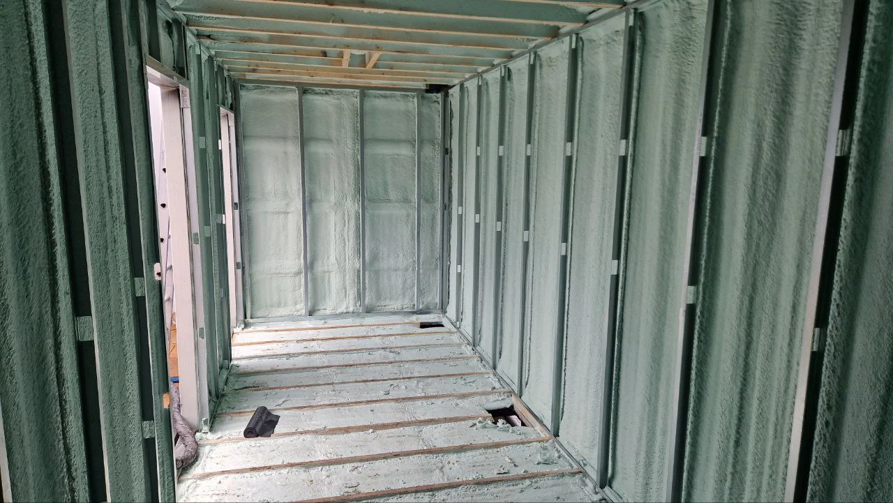 container spray foam insulation