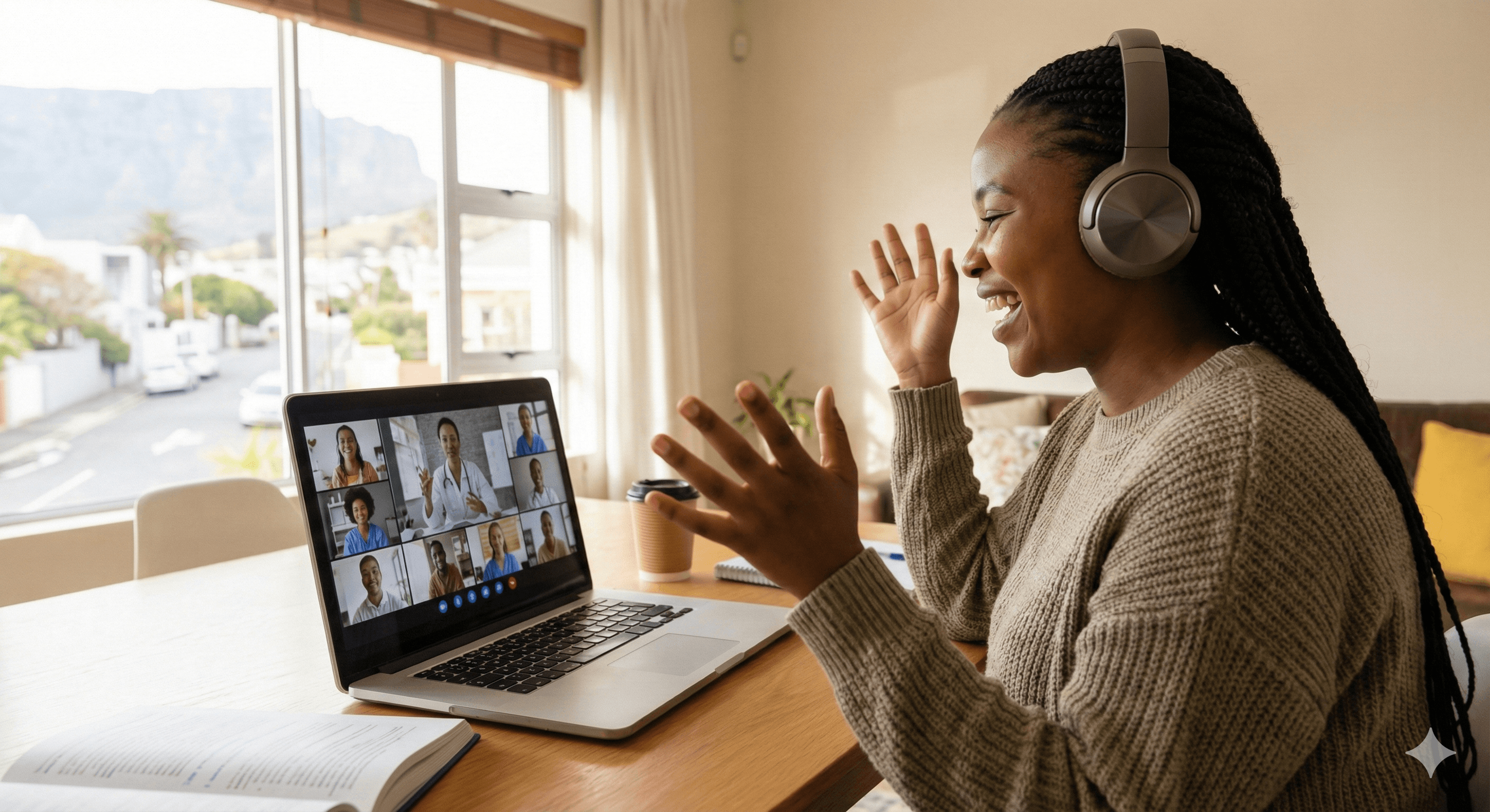 Aerial view of a winding road surrounded by dense green and yellow trees, showcasing nature’s vibrant colors.