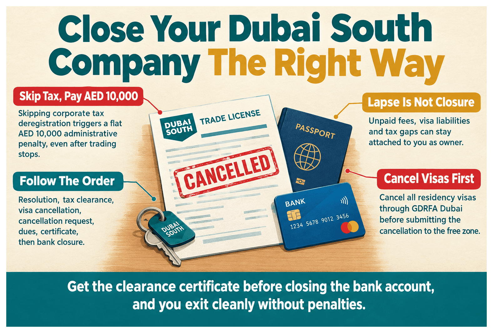 Infographic: How to Deregister a Dubai South Company: Full Process