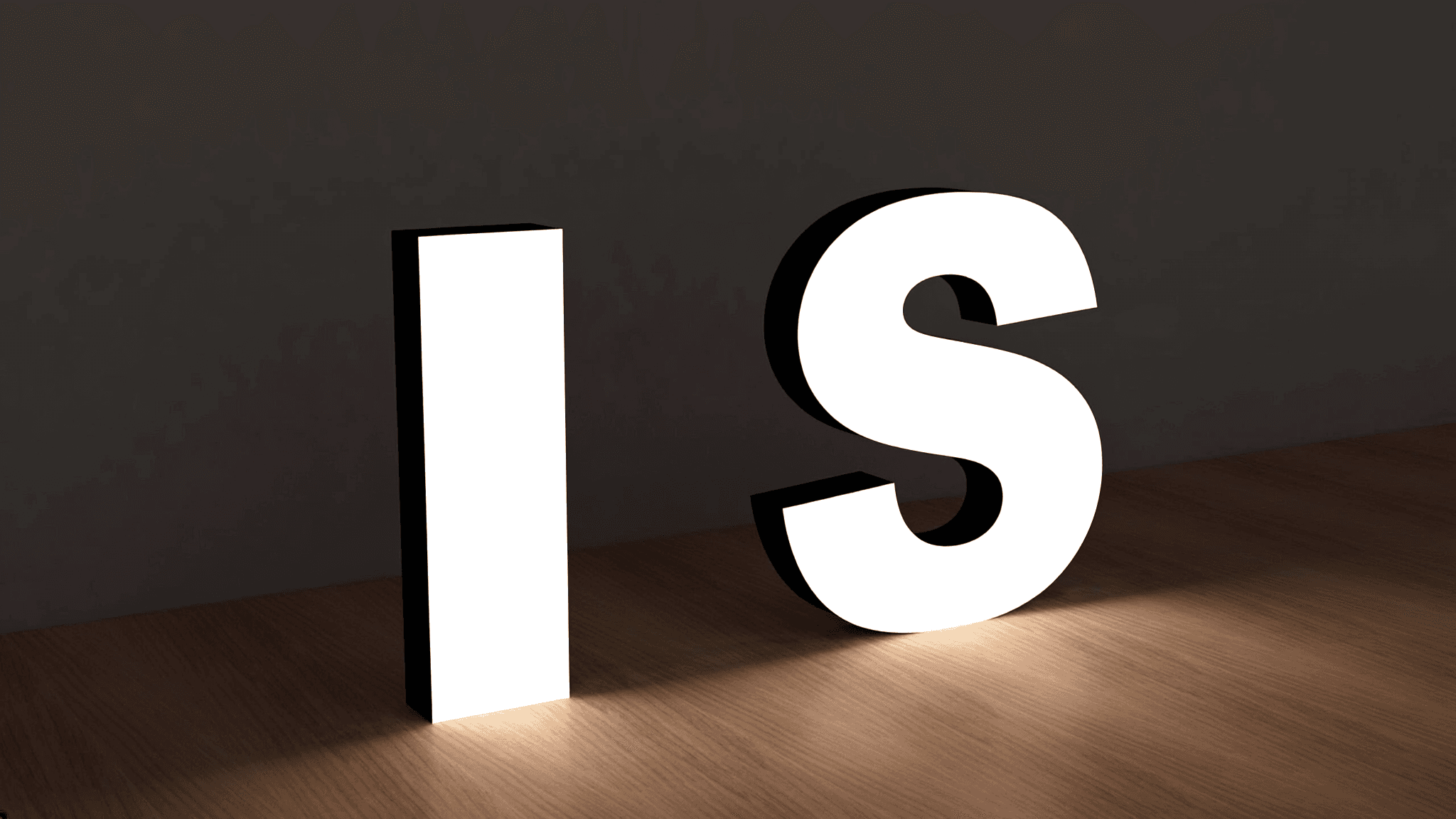 enseigne lettres éclairées par l'avant