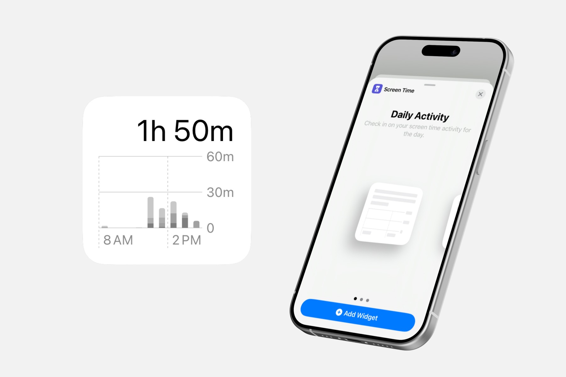 Screen Time Daily Activity widget