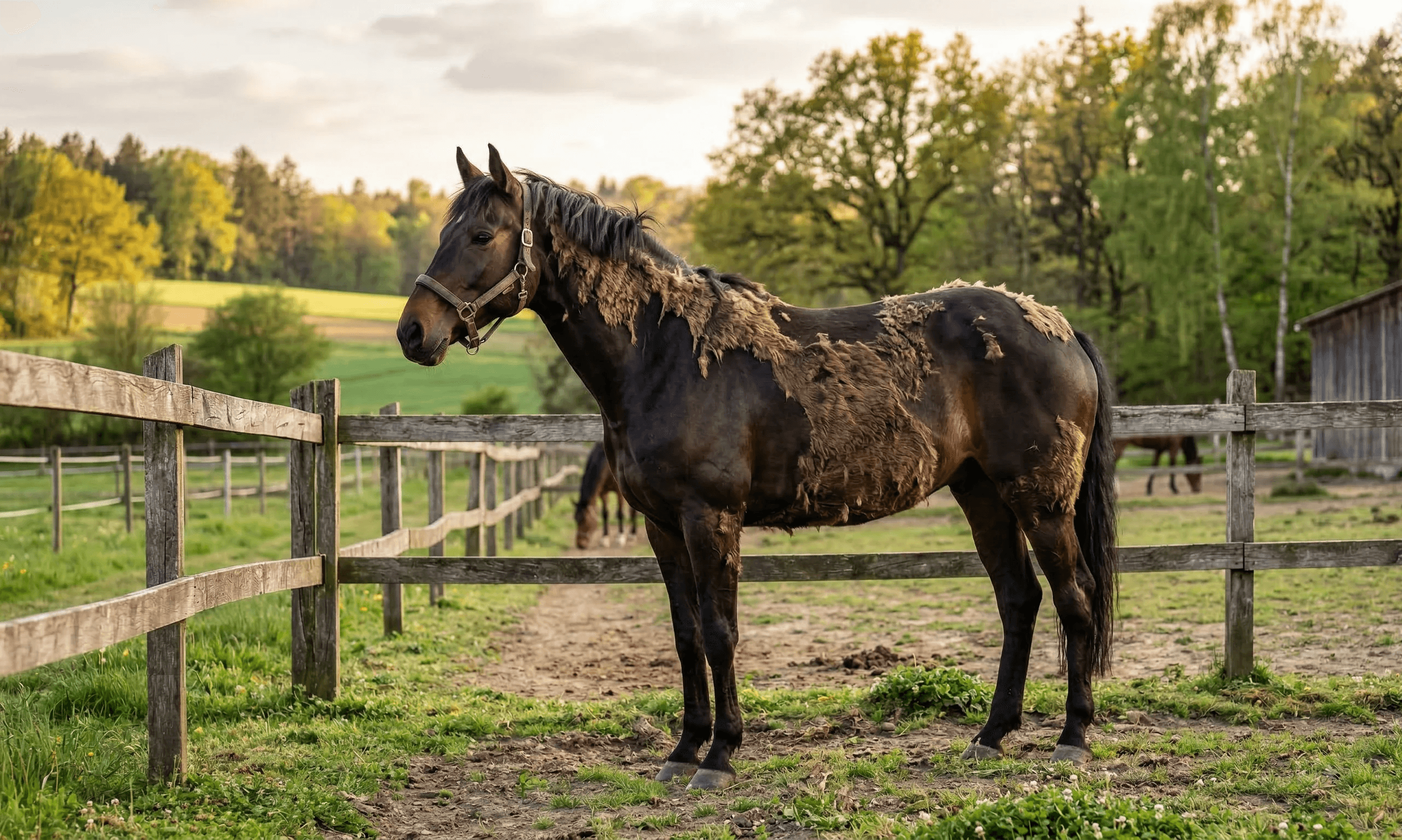 Pferd im Fellwechsel