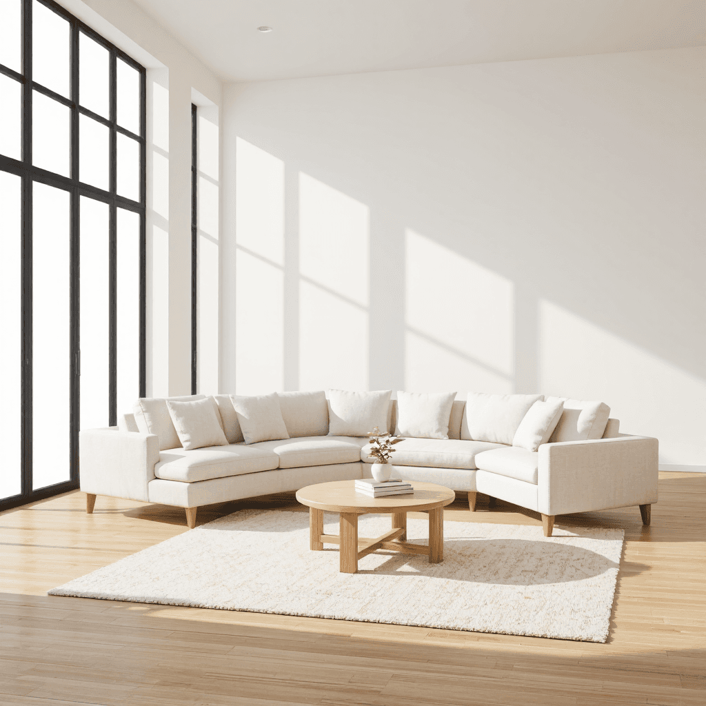 product photography of sectional sofa