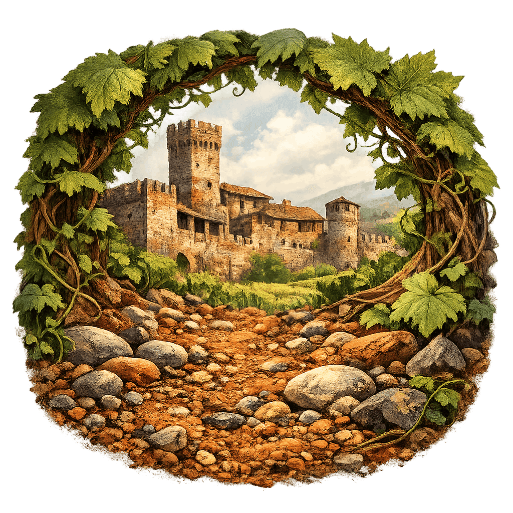 Detailed graphic of the Ghemme wine region.