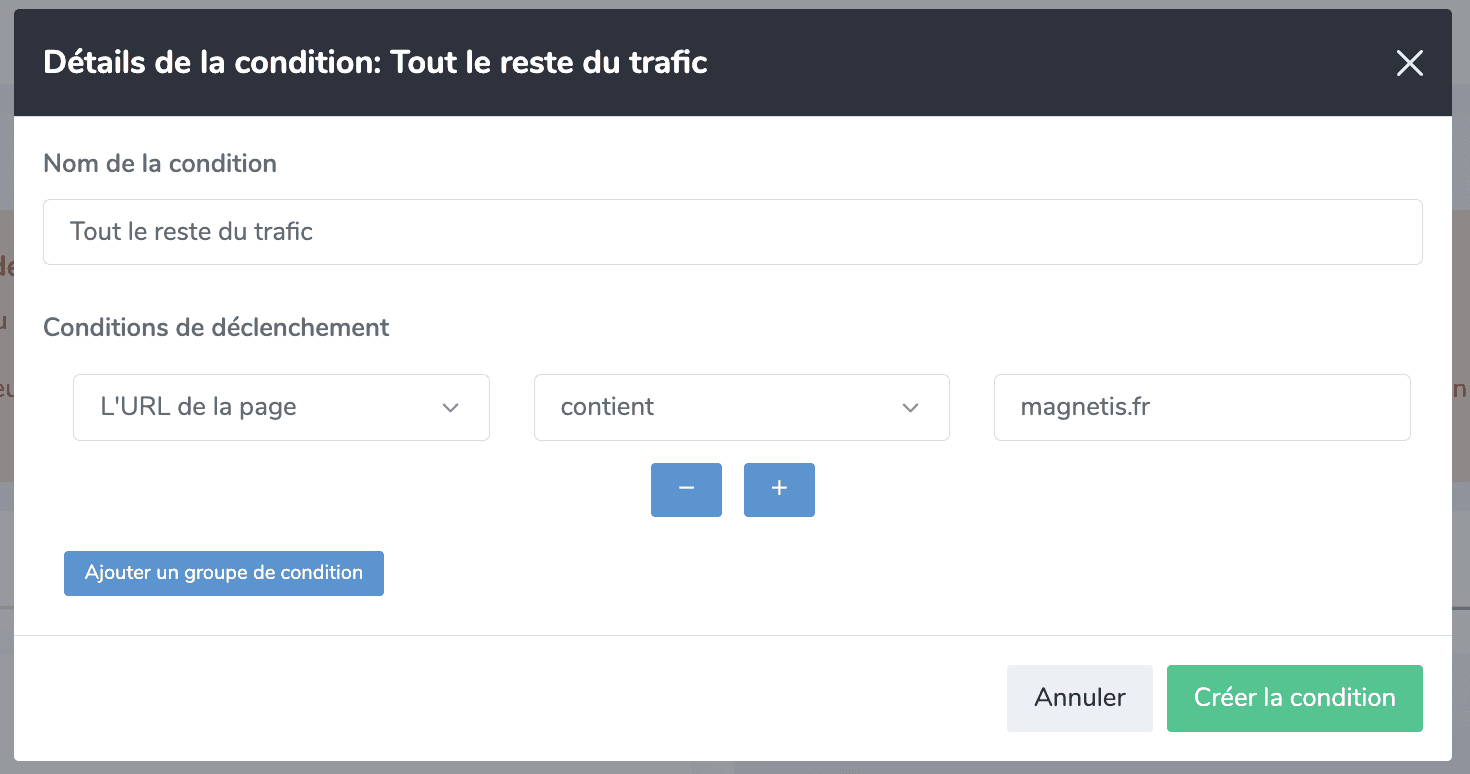 Configuration canaux