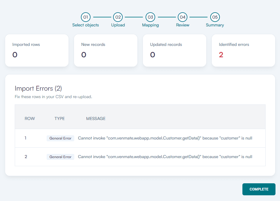 CSV upload improvements