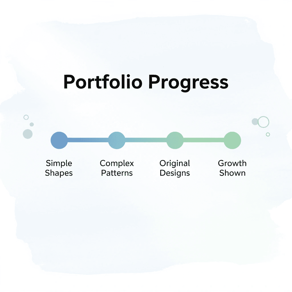 Timeline showing educational progression from simple to complex skills