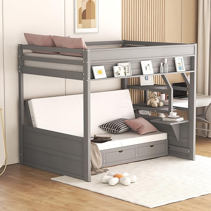 Enhance your workspace with the bunk bed with full on bottom, designed for comfort and efficiency.