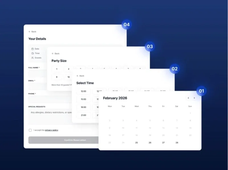 Reservation Form Pro framer form components