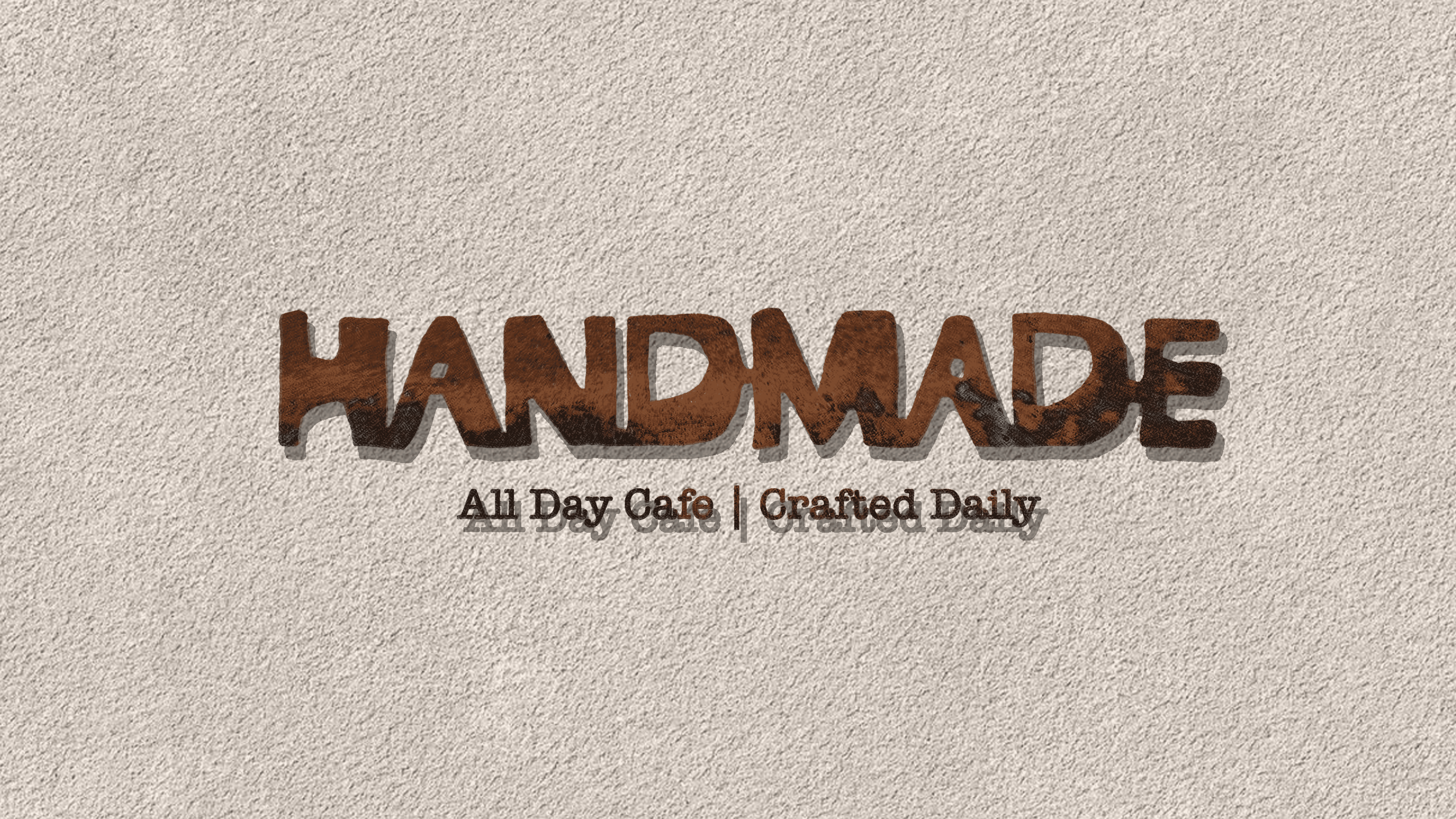 Handmade Logo on Wall designed by Rare Ideas Team.