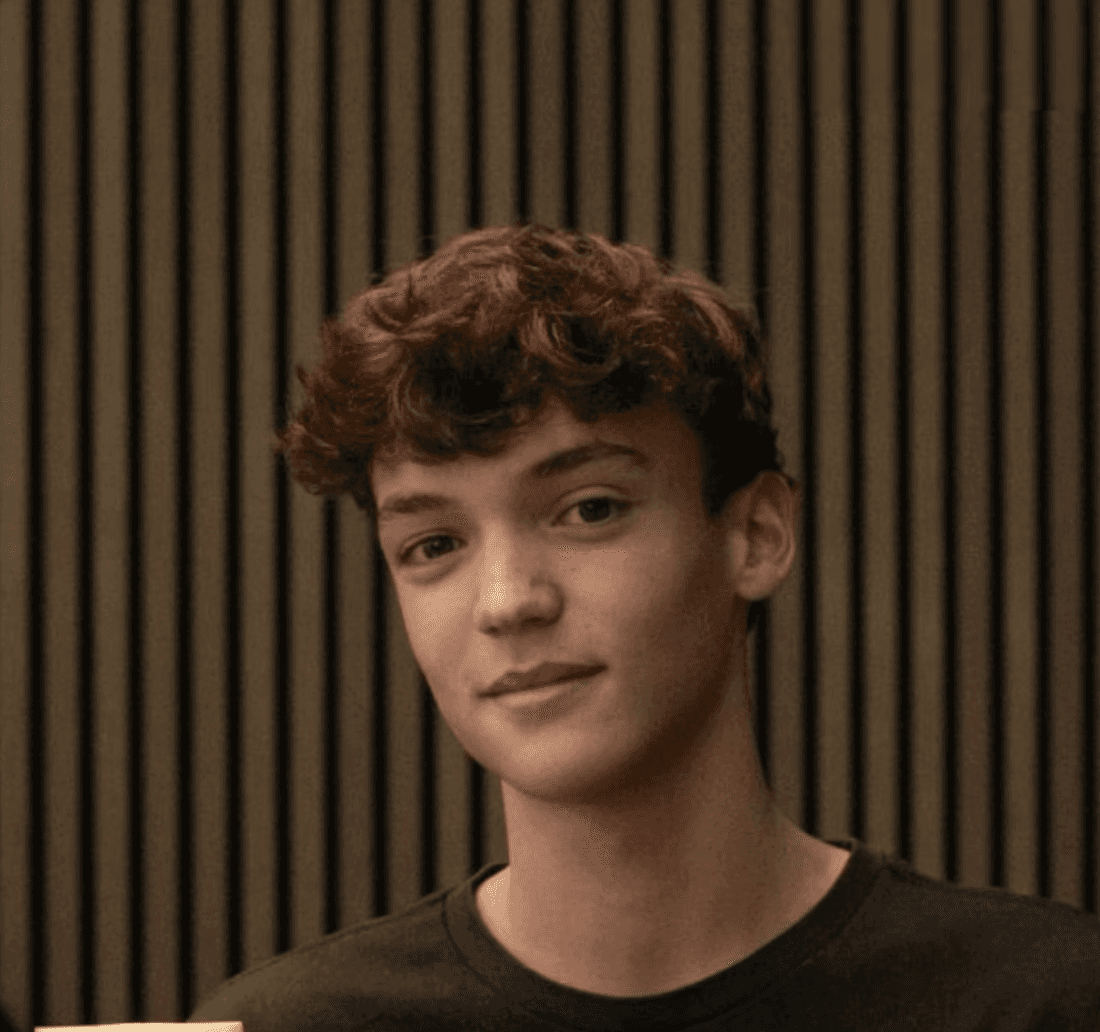 A man with a black shirt