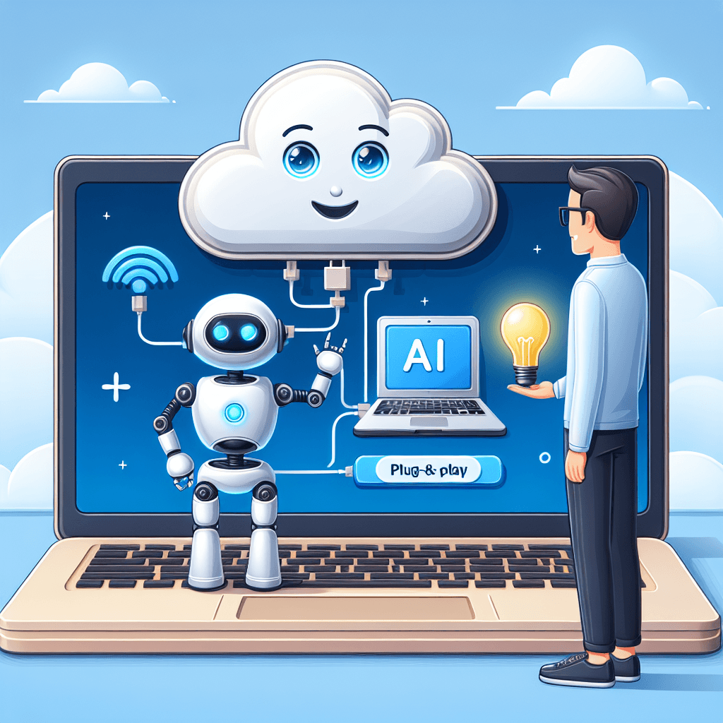 cloud deployment of AI assistant on a laptop screen