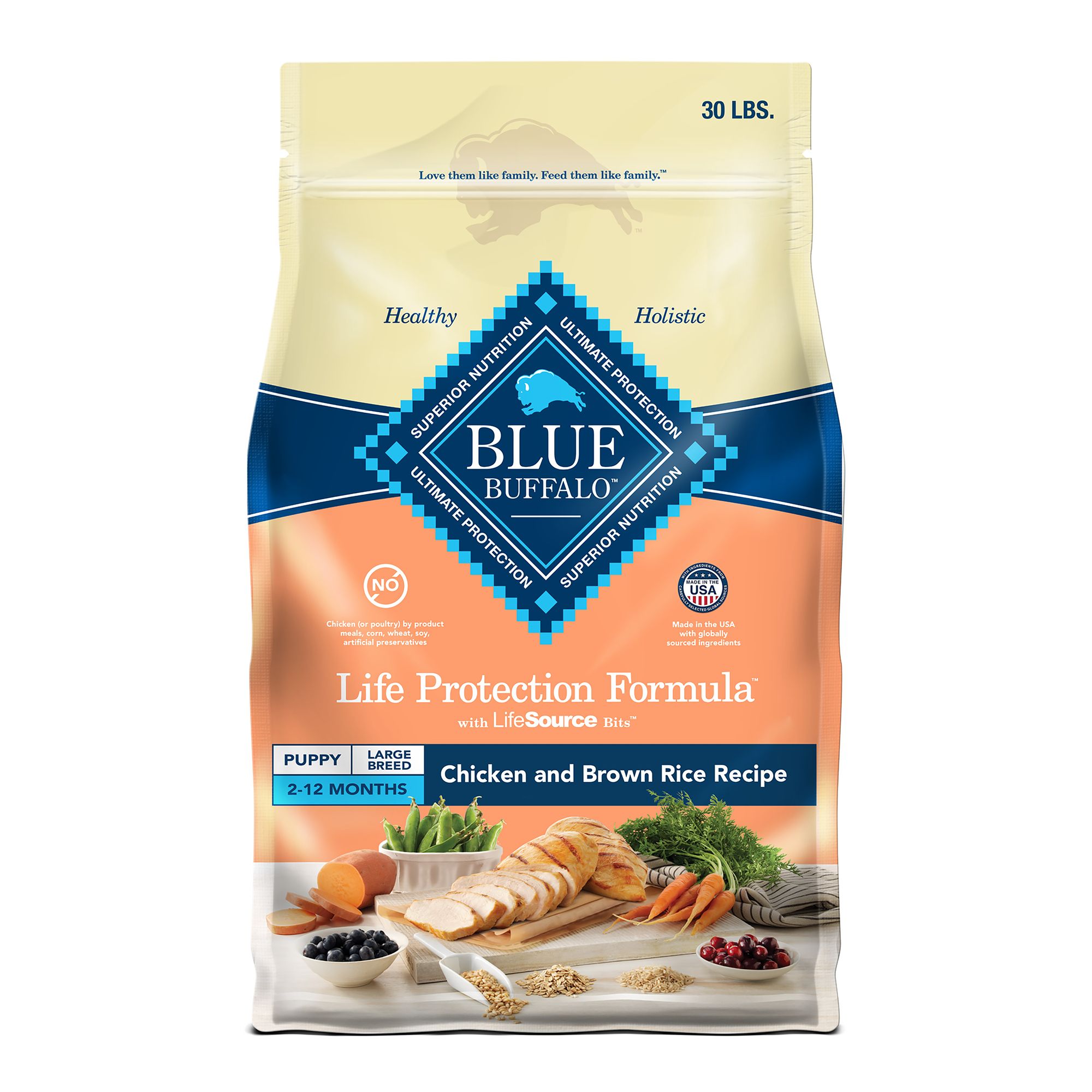 Blue Buffalo Life Protection Formula Large Breed Puppy Food - Chicken & Brown Rice