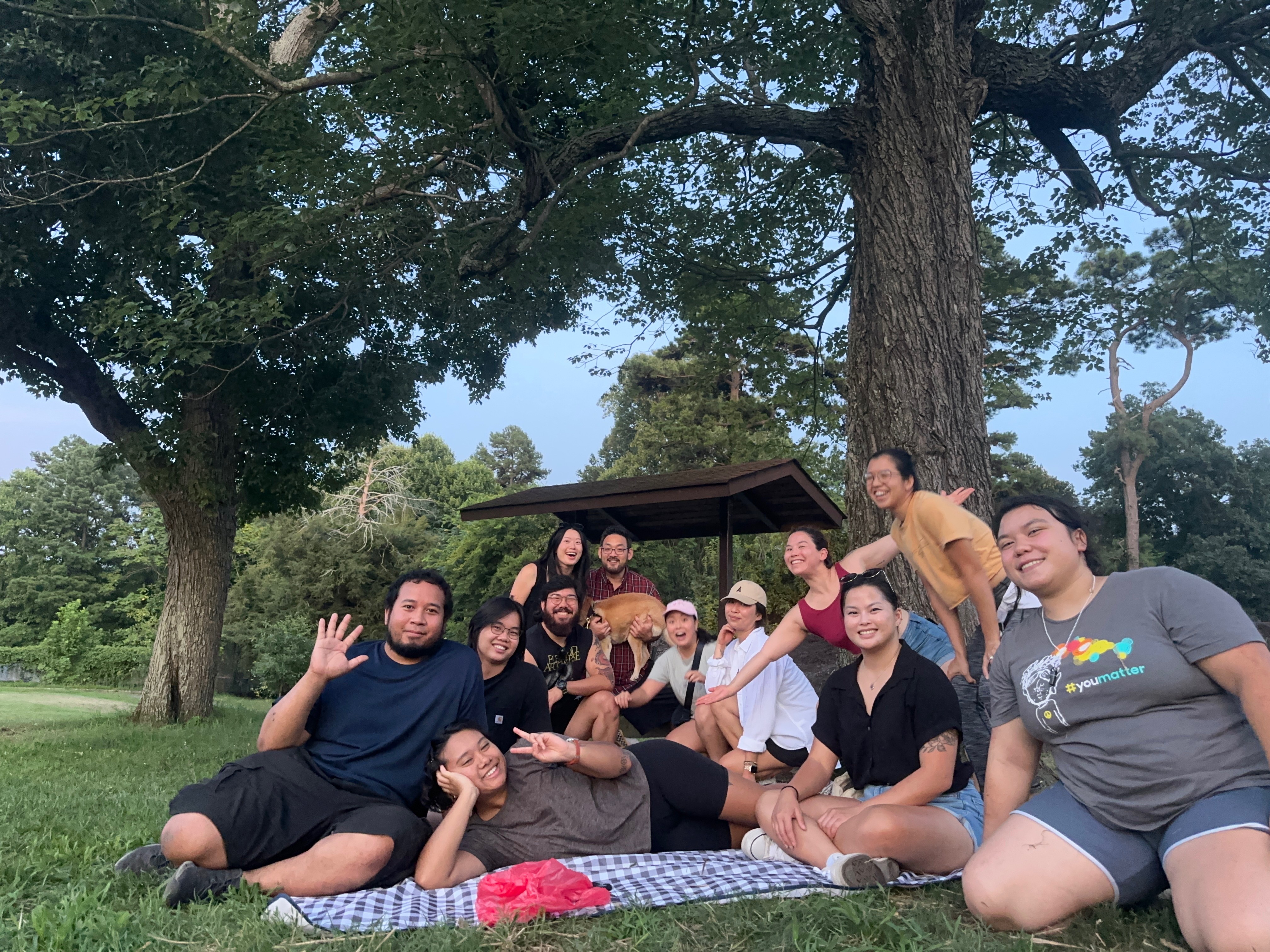 group of Asians at Kintsugi Connections laughing