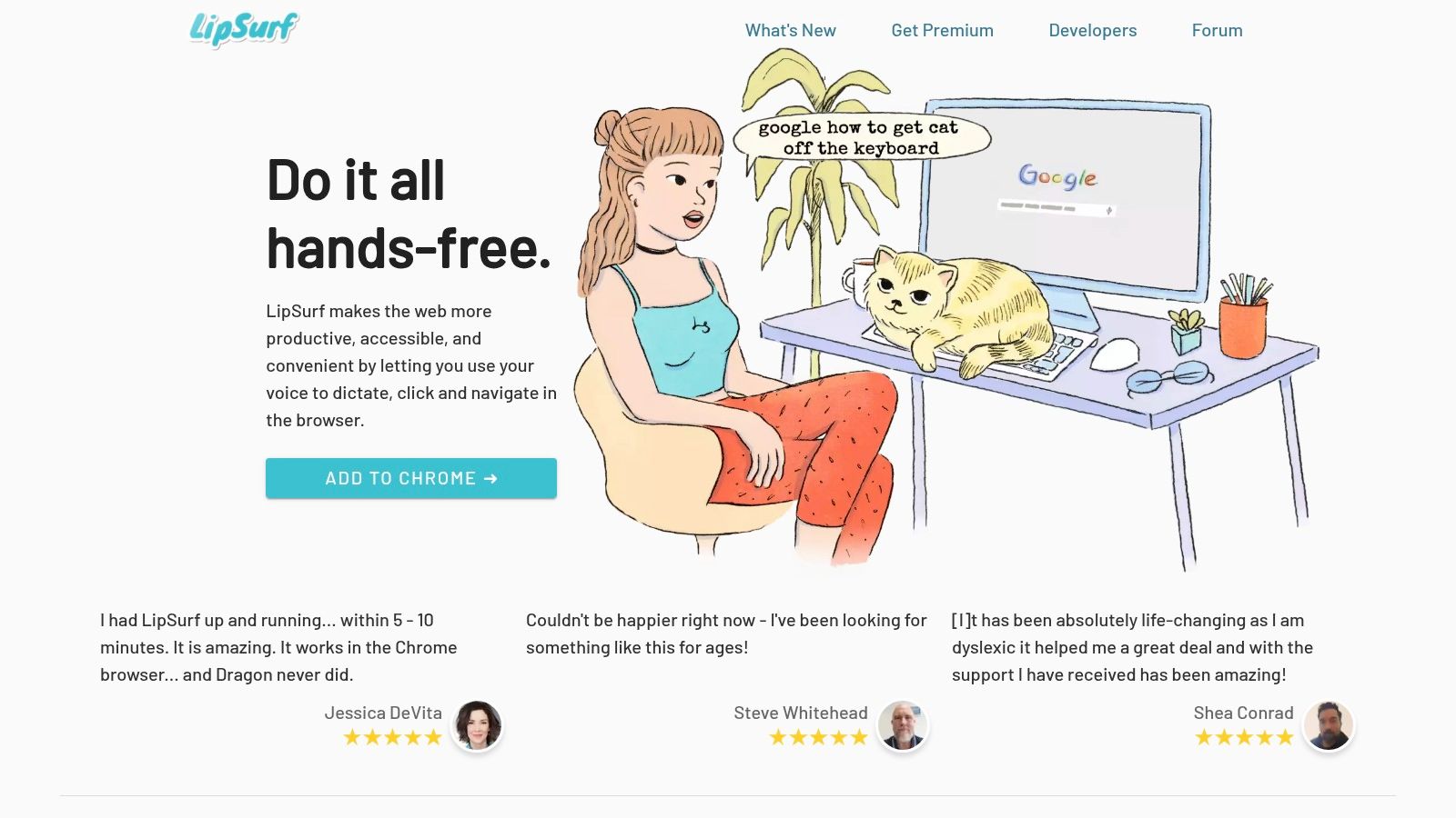 LipSurf – Voice Control for the Browser