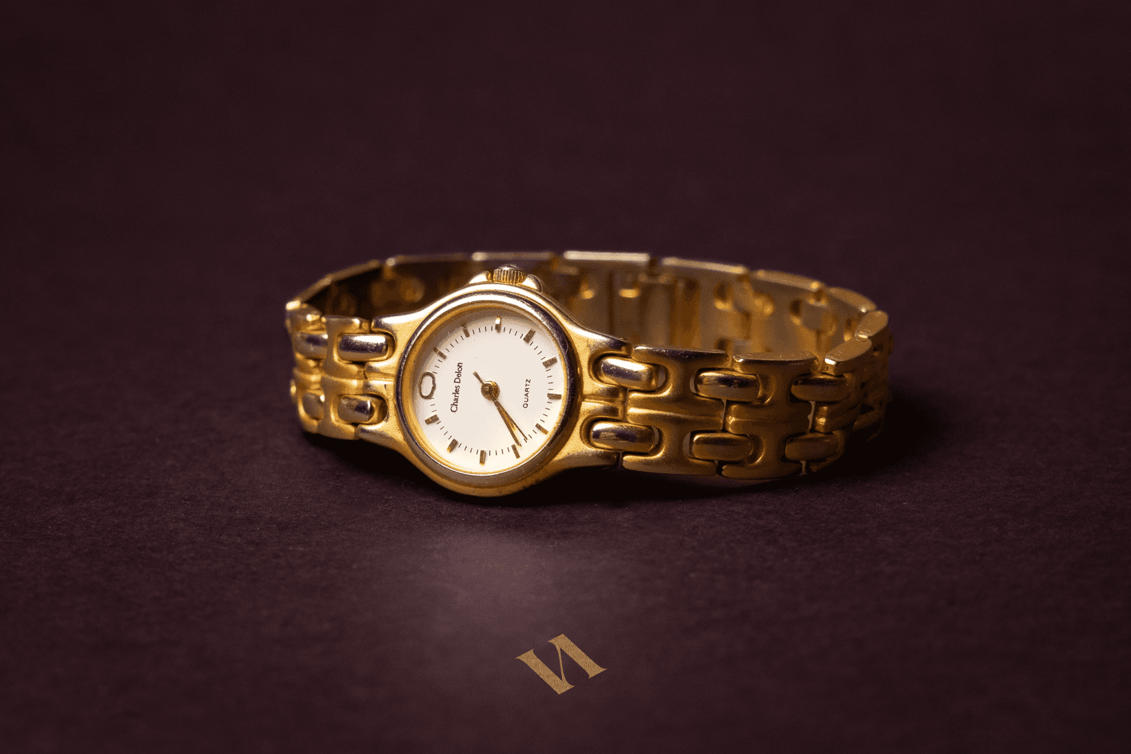 Vintage charles delon gold watch