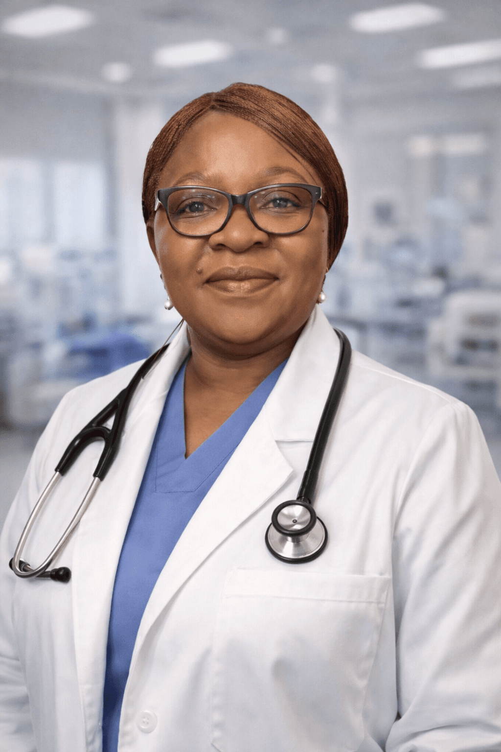 friendly female pediatrician touches shoulder teenage