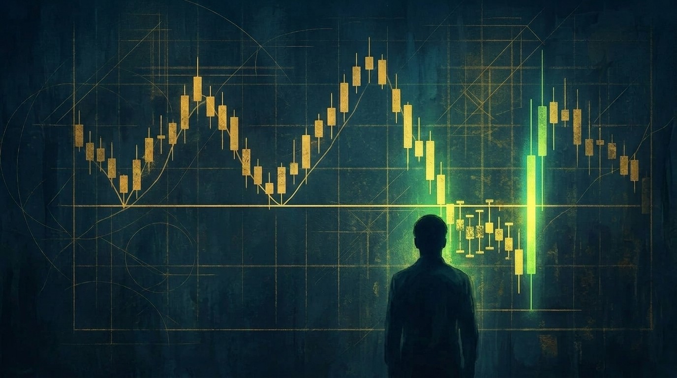 Price chart showing support line holding twice then breaking on the third test while price reverses from an unmarked level below