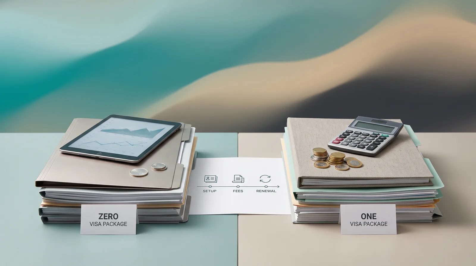 Zero visa vs one visa Dubai license package comparison