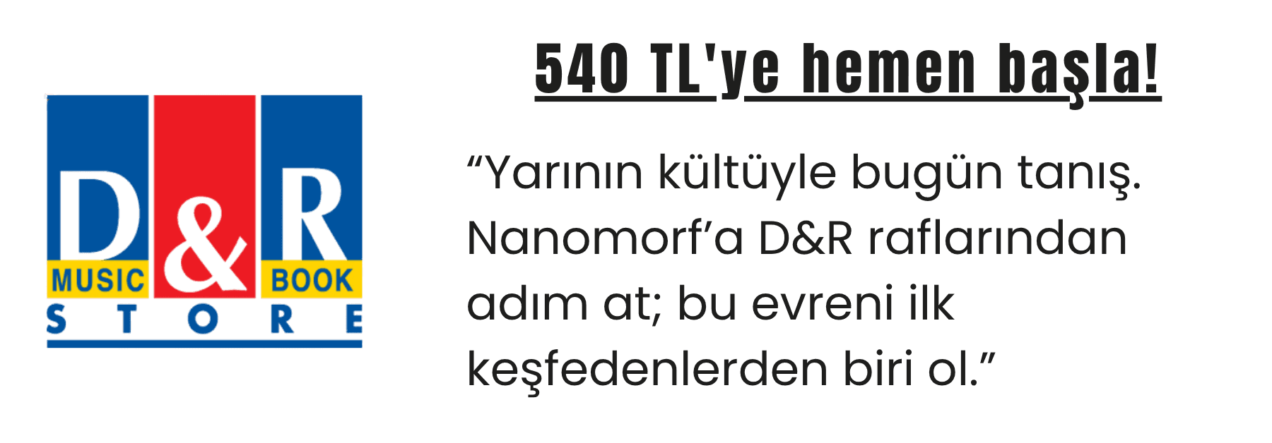 D&R mağazasından sürükleyici yerli distopya serisi Nanomorf: Değişikler kitabını satın alma ve kargo seçeneği butonu.