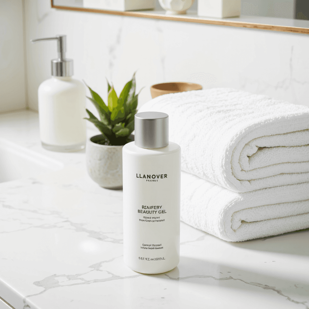 product photography of bottle of gel