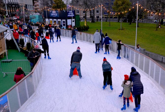 Ice skating