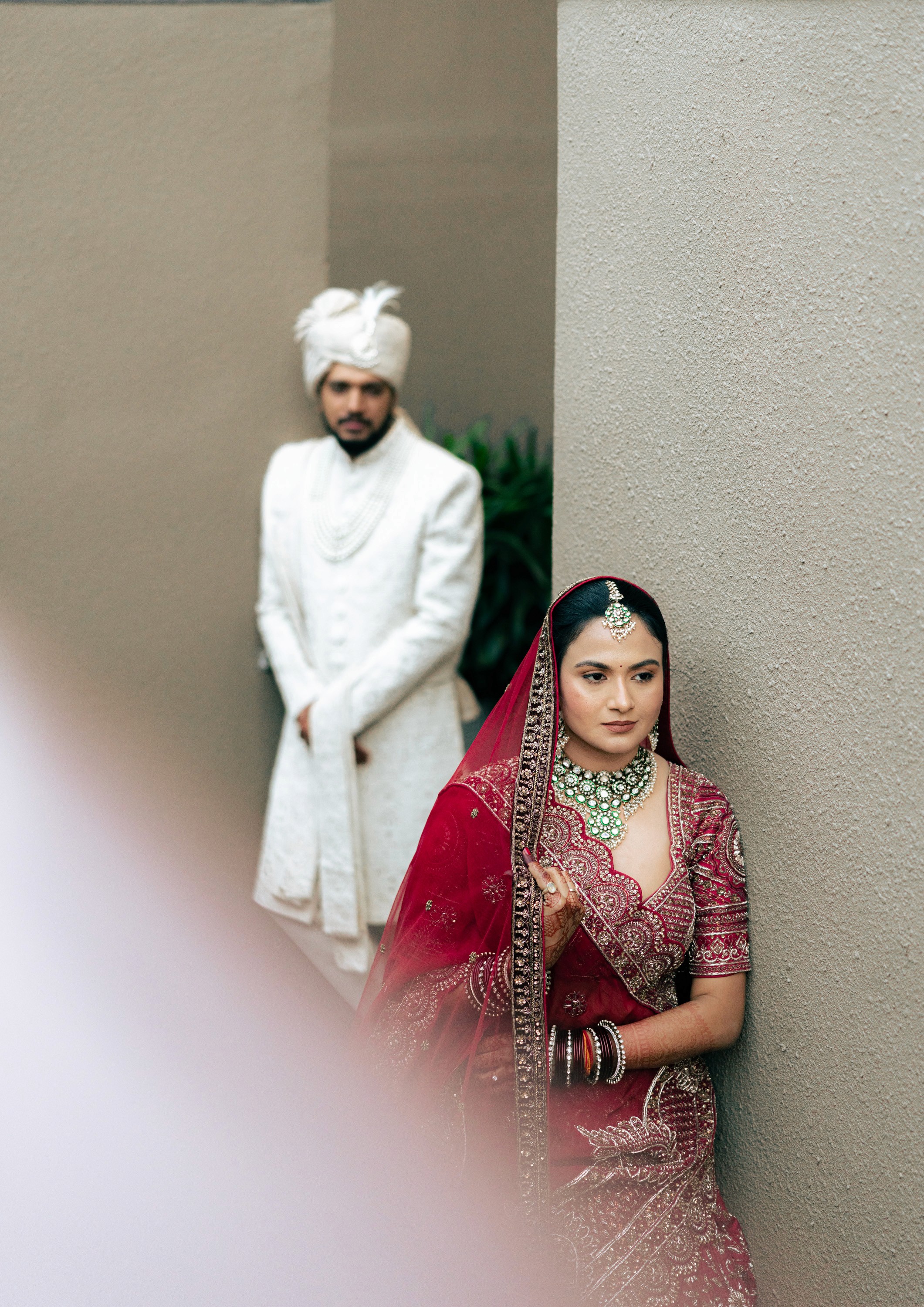 Wedding couple portrait