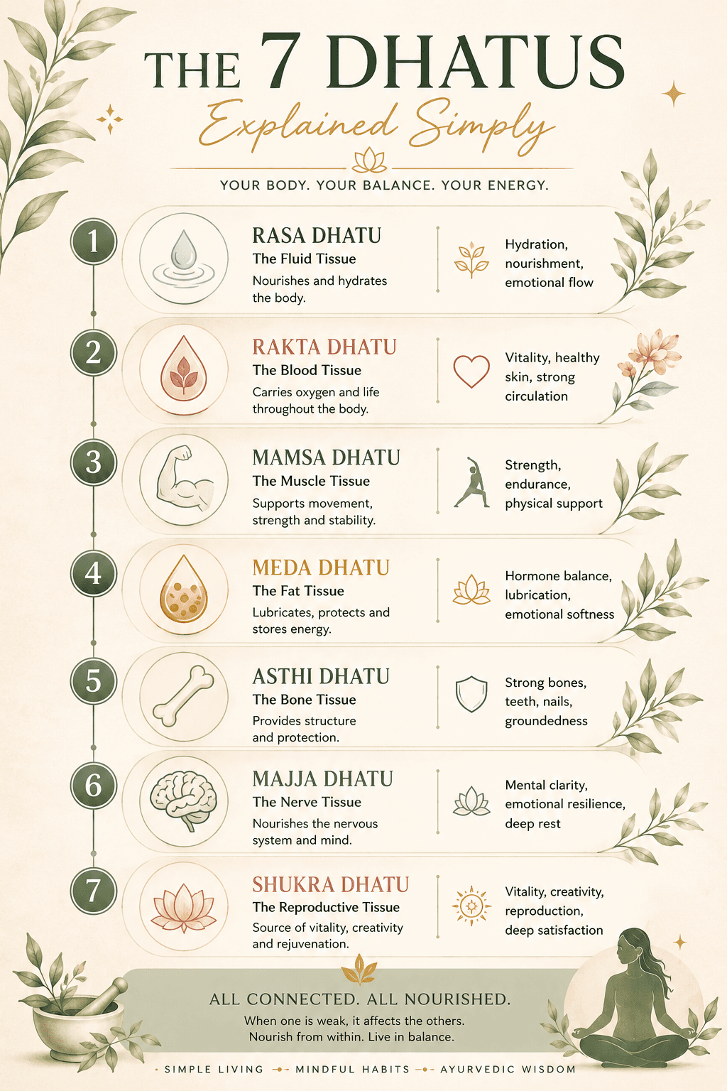 What Are the 7 Dhatus in Ayurveda?