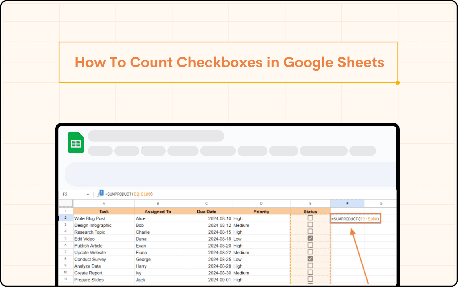 How To Count Checkboxes in Google Sheets for Tallying Inputs