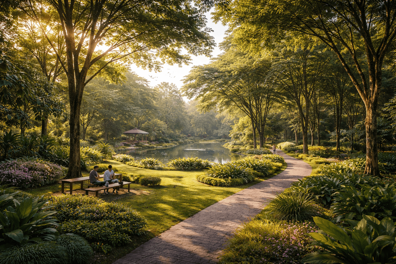 Lush landscaped green spaces in Sector 36 Gurugram designed for peaceful and sustainable living