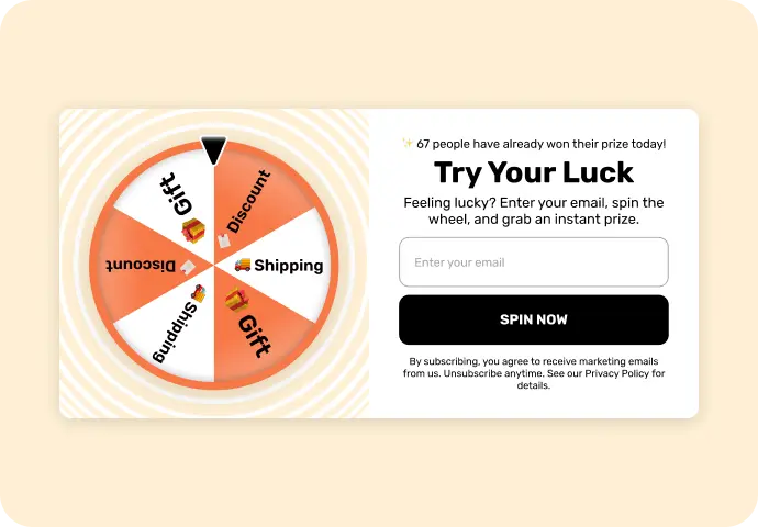 Make popups to grow email list