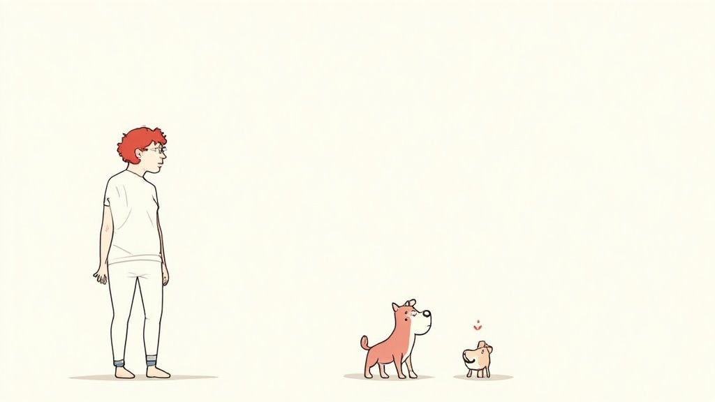 Eine Person sitzt an einem Schreibtisch und plant ihre berufliche Zukunft